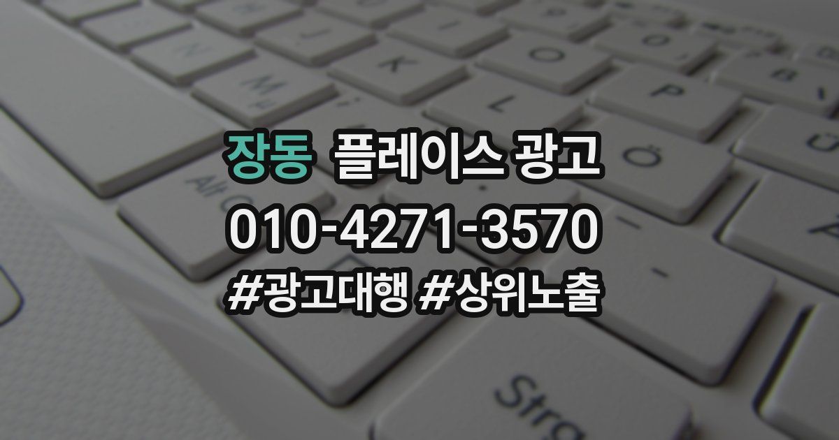 장동 플레이스 광고