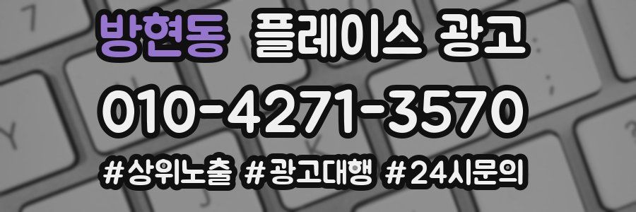 방현동 플레이스 광고
