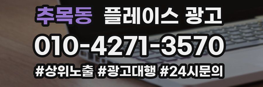 추목동 플레이스 광고