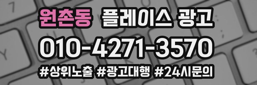 원촌동 플레이스 광고