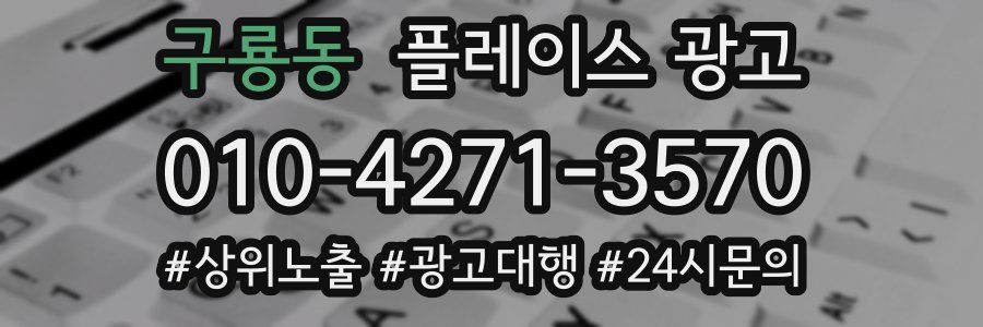 구룡동 플레이스 광고