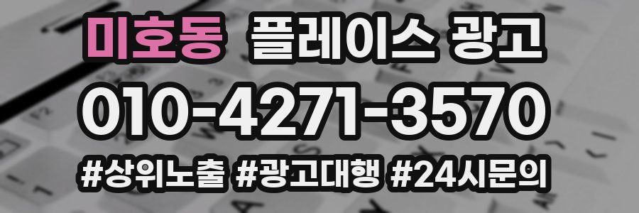 미호동 플레이스 광고