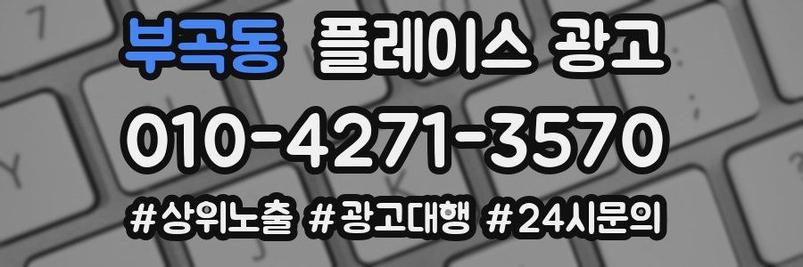 부곡동 플레이스 광고