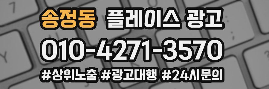 송정동 플레이스 광고
