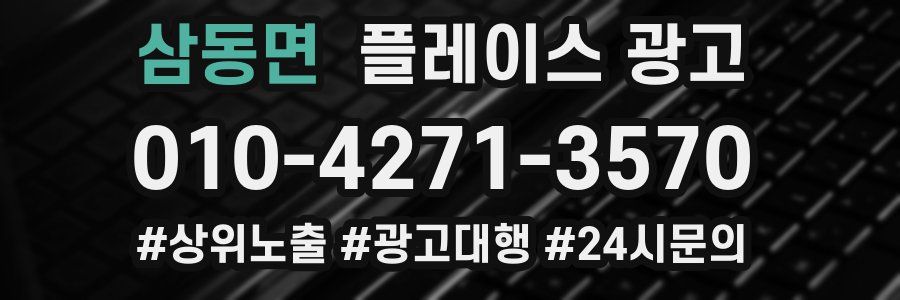삼동면 플레이스 광고
