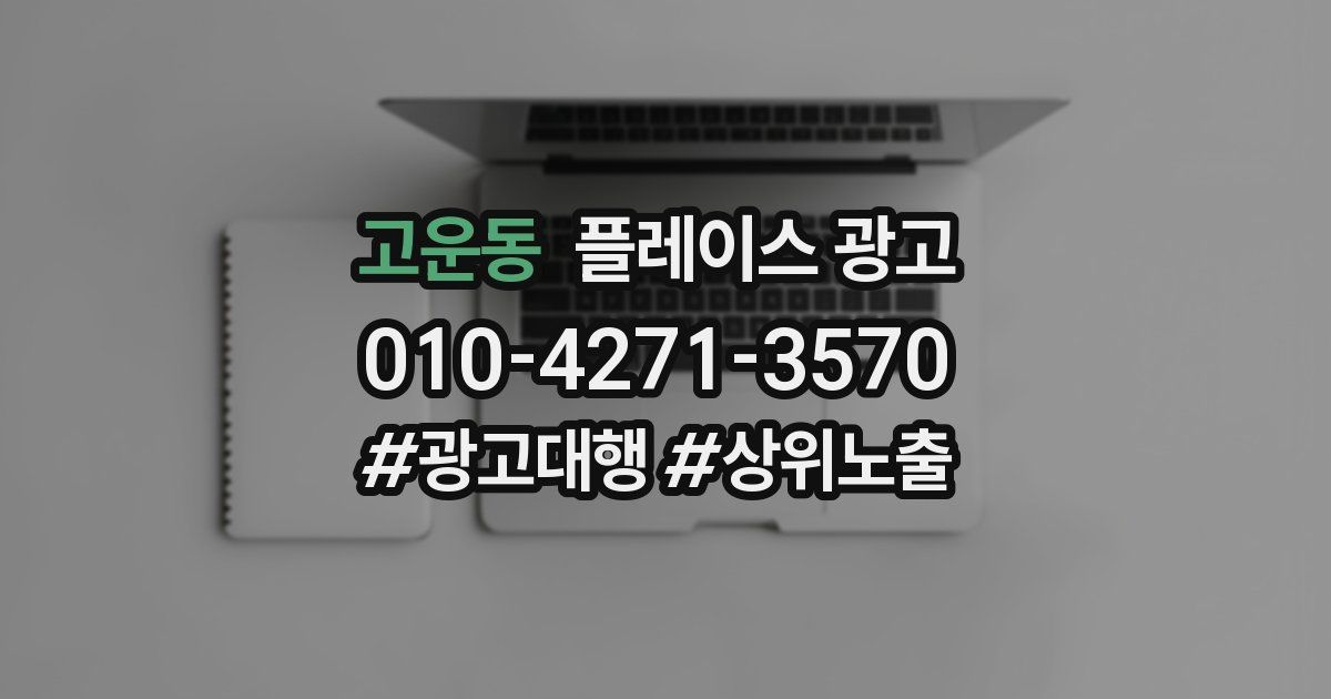 고운동 플레이스 광고