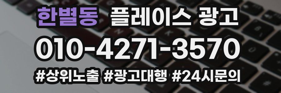 한별동 플레이스 광고