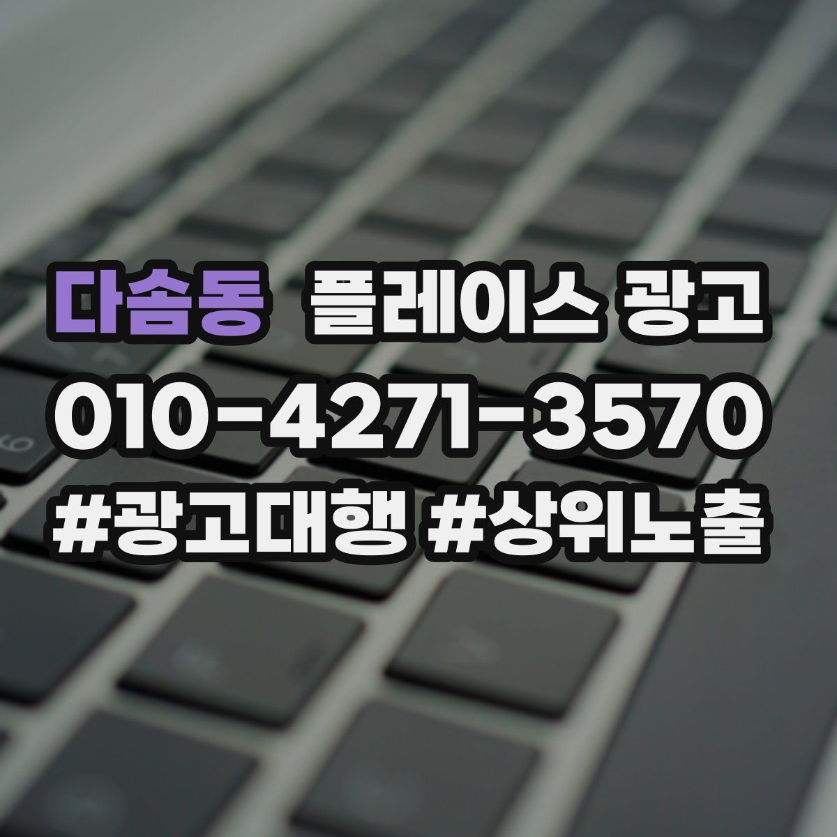 다솜동 플레이스 광고