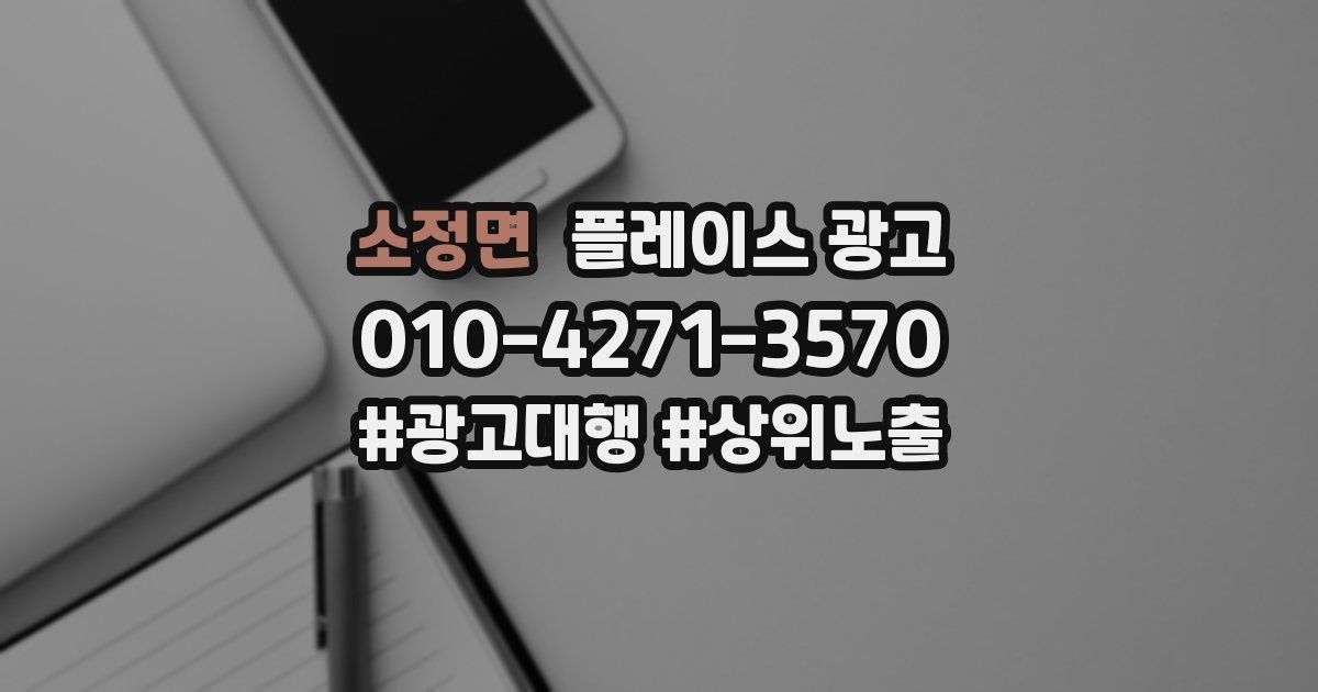 소정면 플레이스 광고