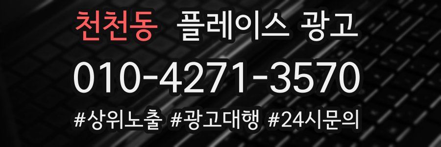천천동 플레이스 광고