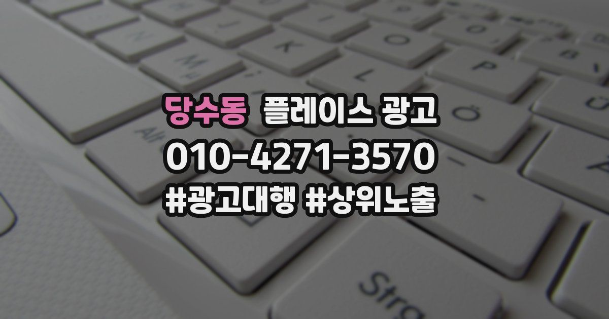 당수동 플레이스 광고