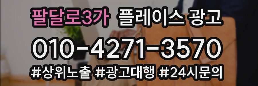 팔달로3가 플레이스 광고