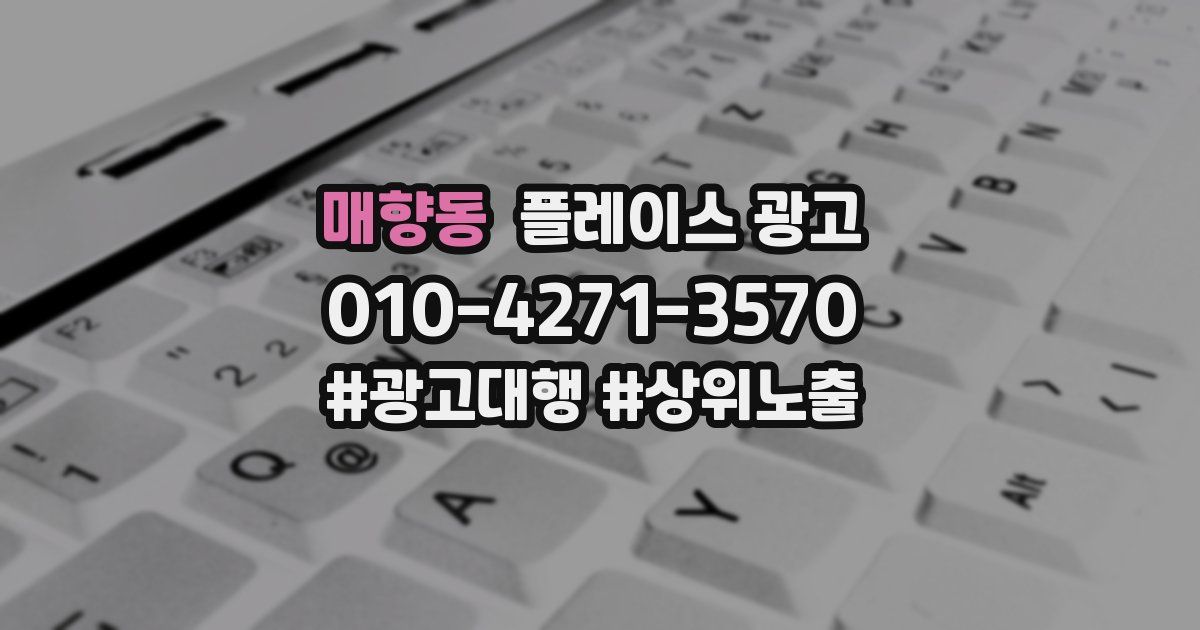 매향동 플레이스 광고