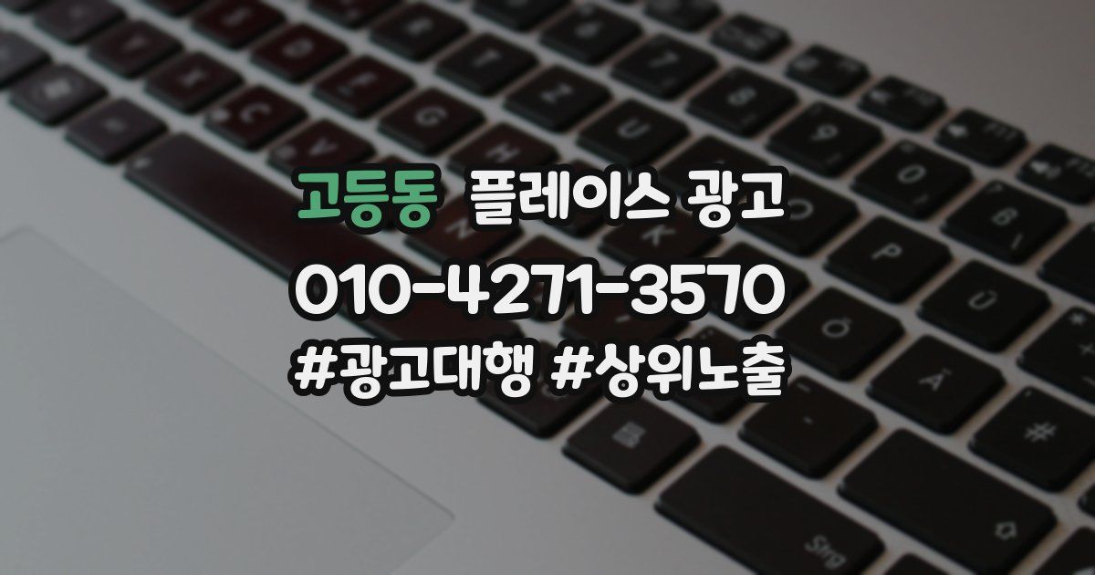 고등동 플레이스 광고
