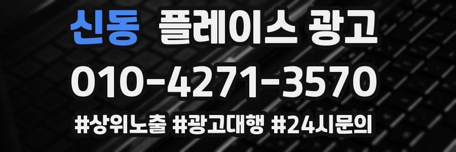 신동 플레이스 광고