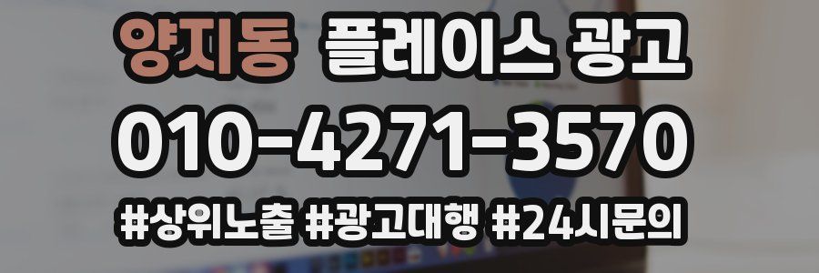 양지동 플레이스 광고