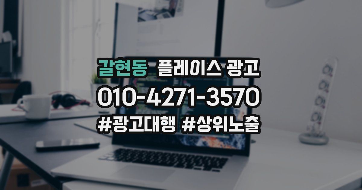 갈현동 플레이스 광고