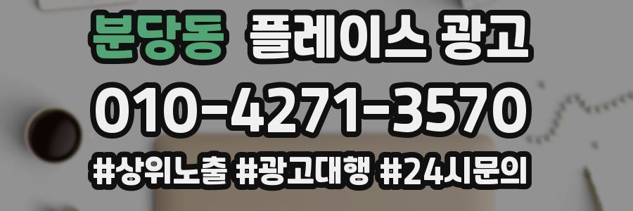 분당동 플레이스 광고