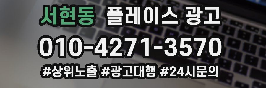 서현동 플레이스 광고