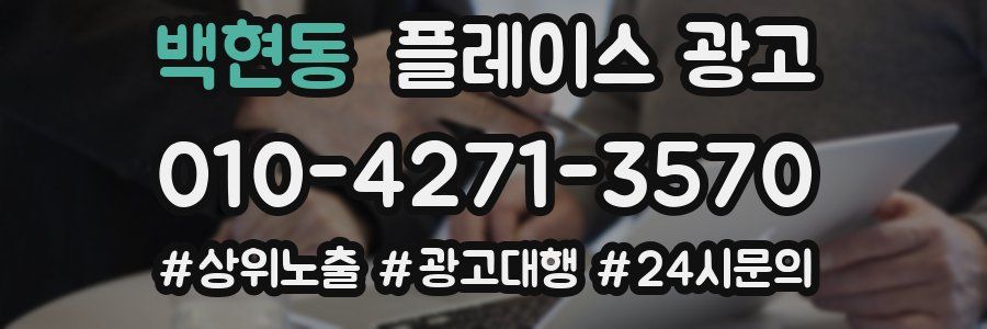 백현동 플레이스 광고