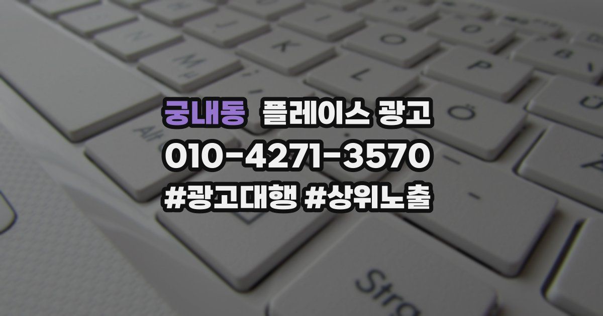 궁내동 플레이스 광고