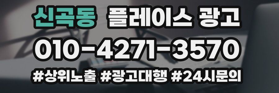 신곡동 플레이스 광고