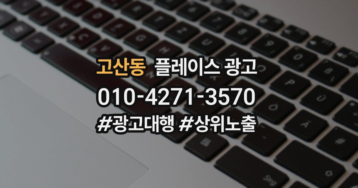 고산동 플레이스 광고