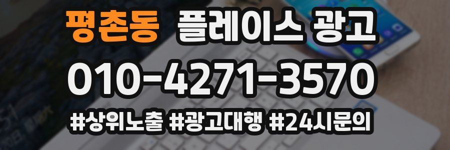 평촌동 플레이스 광고