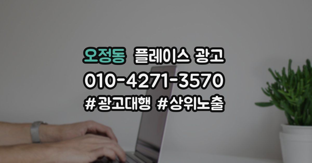 오정동 플레이스 광고