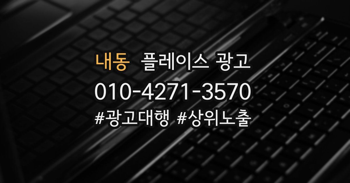 내동 플레이스 광고