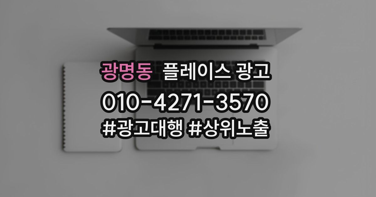 광명동 플레이스 광고