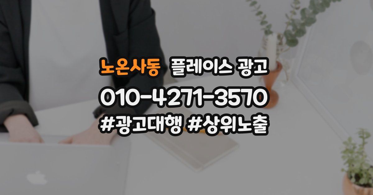 노온사동 플레이스 광고