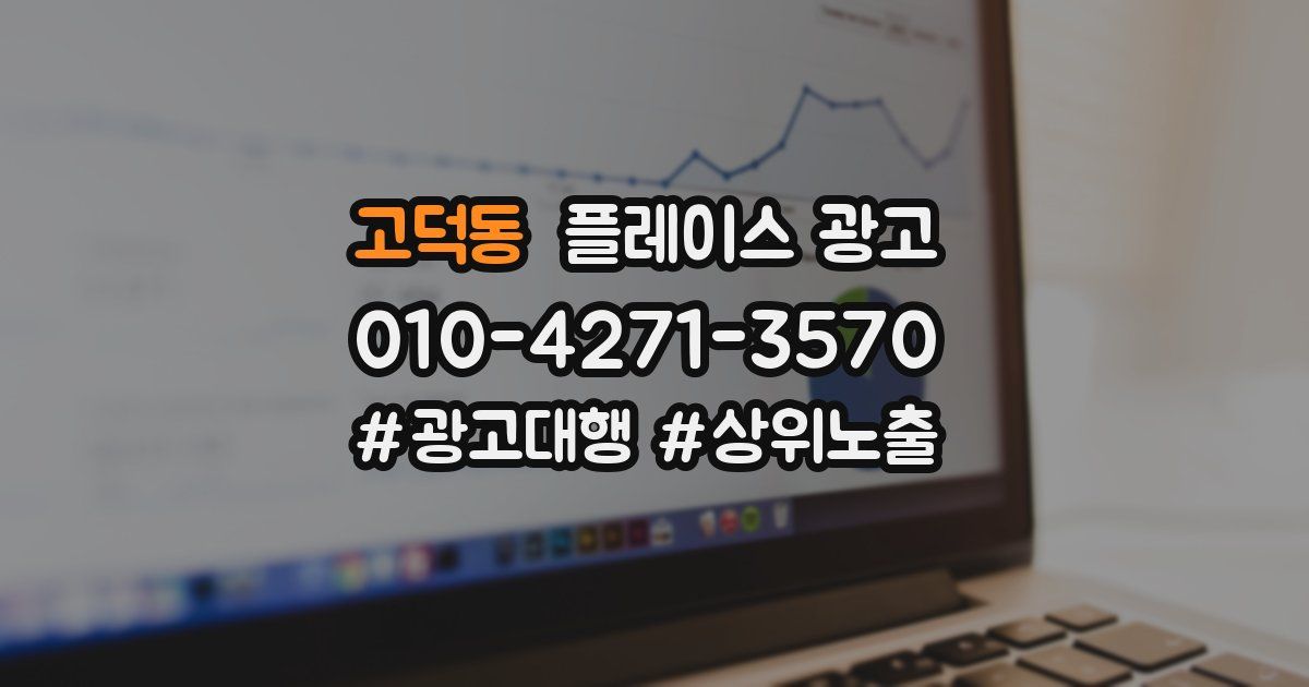 고덕동 플레이스 광고