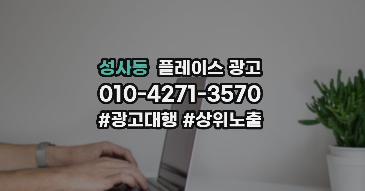 성사동 플레이스 광고