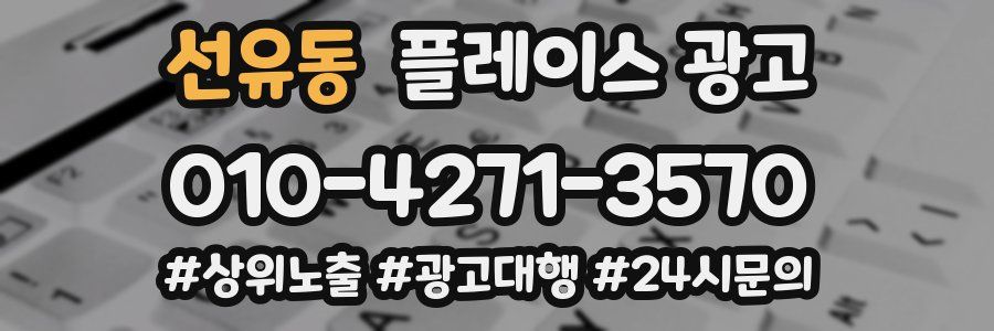 선유동 플레이스 광고