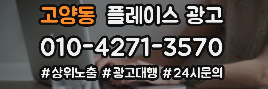 고양동 플레이스 광고