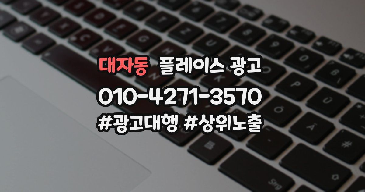 대자동 플레이스 광고