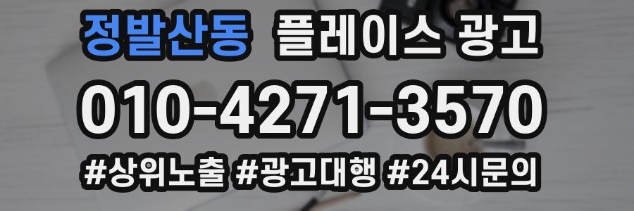 정발산동 플레이스 광고
