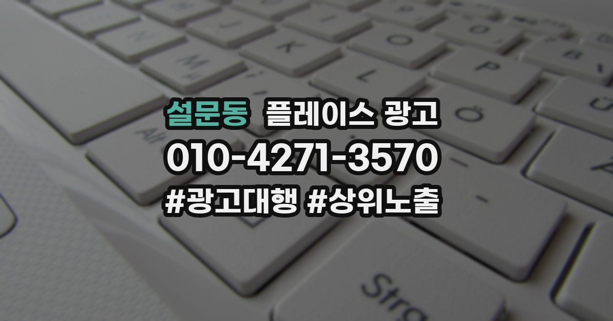설문동 플레이스 광고