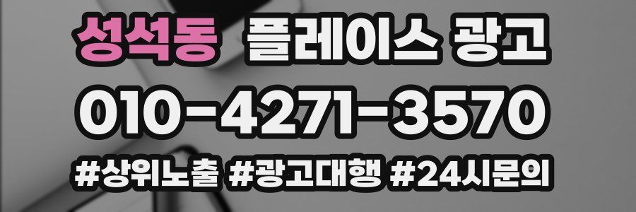 성석동 플레이스 광고