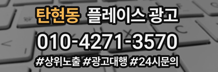 탄현동 플레이스 광고