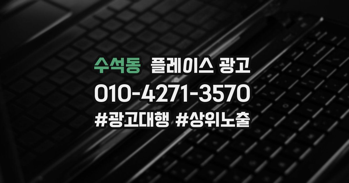수석동 플레이스 광고