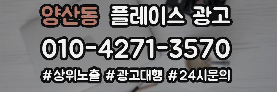 양산동 플레이스 광고