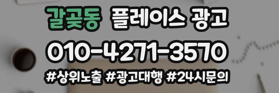 갈곶동 플레이스 광고