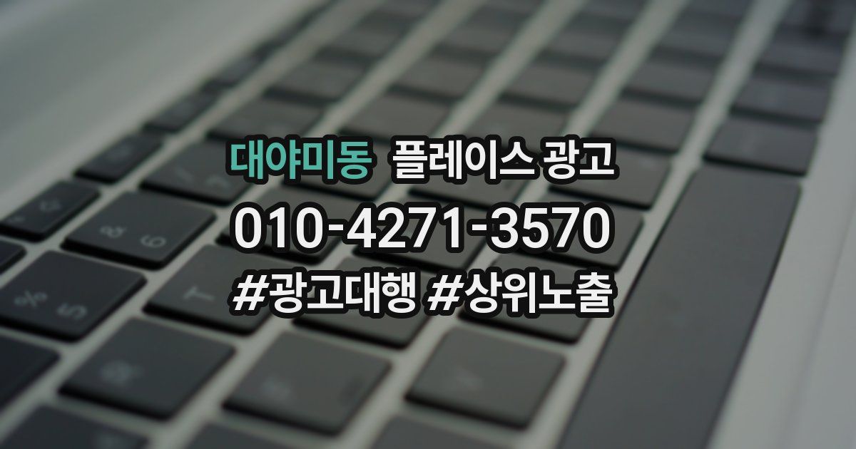 대야미동 플레이스 광고