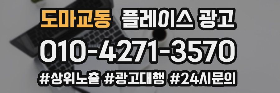 도마교동 플레이스 광고