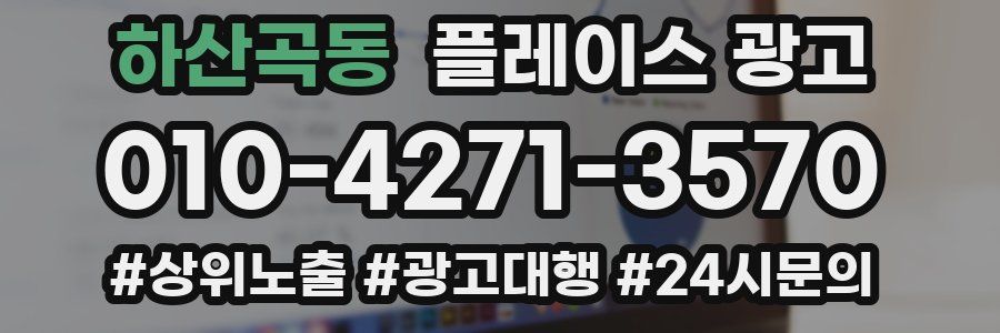 하산곡동 플레이스 광고