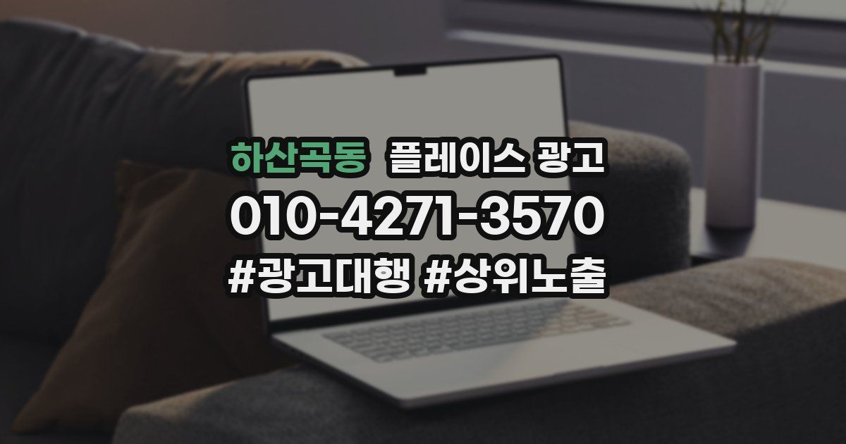 하산곡동 플레이스 광고