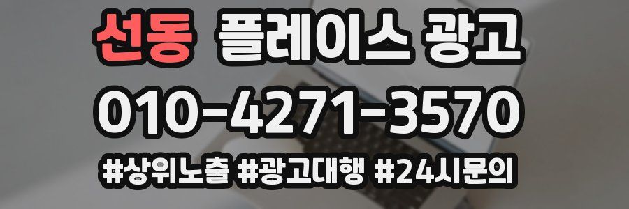 선동 플레이스 광고