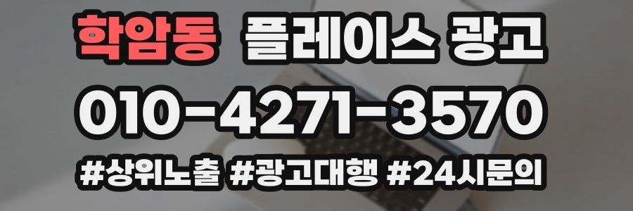 학암동 플레이스 광고